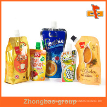 Guangzhou atacado lamimated material personalizado impresso plástico reutilizáveis ​​alimento bico bolsa